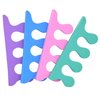 PrettyClaw Toe Separators Pedicure Toe Spacers Toenail Divider Soft Foam Toe Separators for Nail Polish - 4 Colors 24 pieces (12 pairs) (Pink, Purple, Green, Blue)