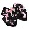 Skunk Pinwheel Hair Bow 4" Black Pink