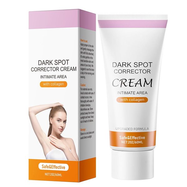Dark Spot Corrector Cream,Dark Spot Remover for Face and Body with Collagen,Niacinamide,Intimate Areas and Bleaching,Neck,Armpit,Underarm,Elbow,Inner Thigh and Knees,Bikini Line,Instant Result,2 oz