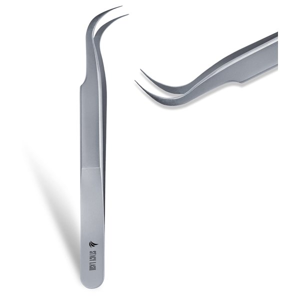 Stacy Lash STL-8 Curved Eyelash Extension Tweezers/Eyelashes Separator Tool/Supplies for Isolation Individual False Lashes, Volume & Classic Extensions/Precision Tools/Beauty Accessories