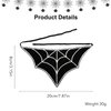 Halloween Headbands for Women Spider Web Crochet Bandana Head Scarf Black Scarf Headband Gothic Hair Bands Halloween Crochet Bandana Scarf Knitted Crochet Headband Halloween Hair Accessories 1Pcs