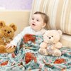 TANOFAR Baby Blankets for Boys Girls Minky Blanket with Dotted Backing Super Soft Throw Blanket for Nursery 30 x 40 Inch Woodland Animals