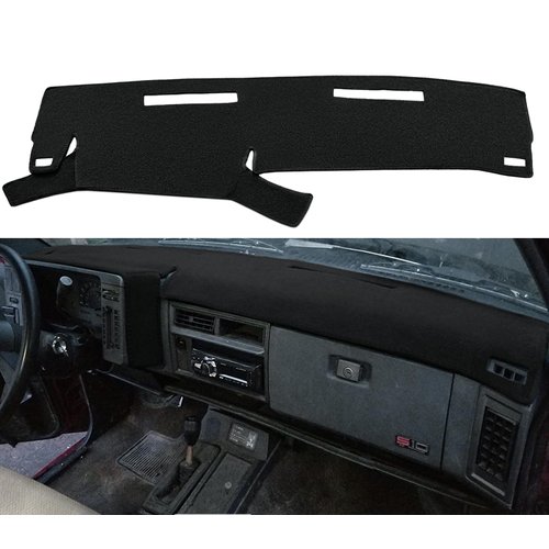 Yiz Dash Cover Mat Custom Fit for 1986-1993 Chevy Chevrolet S10 Blazer/GMC S15 Jimmy Sonoma/91-94 Olds Oldsmobile Bravada,Dashboard Cover Pad Carpet (86-93 Black) J37