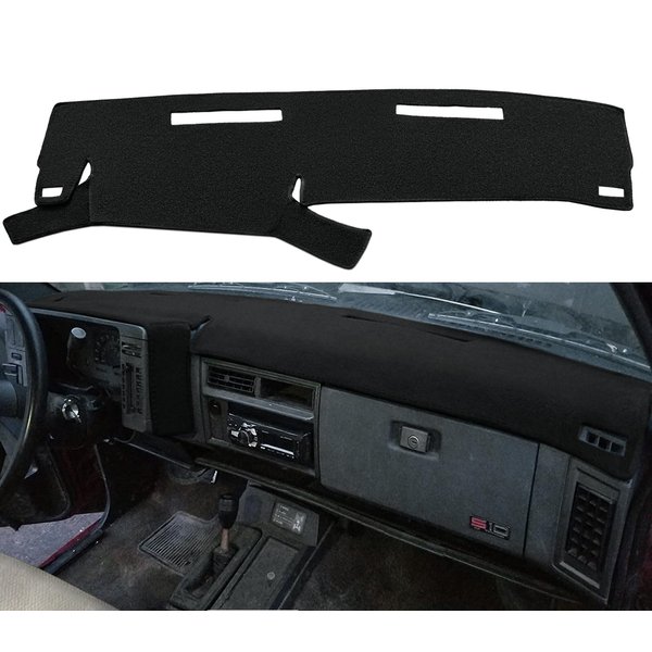 Yiz Dash Cover Mat Custom Fit for 1986-1993 Chevy Chevrolet S10 Blazer/GMC S15 Jimmy Sonoma/91-94 Olds Oldsmobile Bravada,Dashboard Cover Pad Carpet (86-93 Black) J37