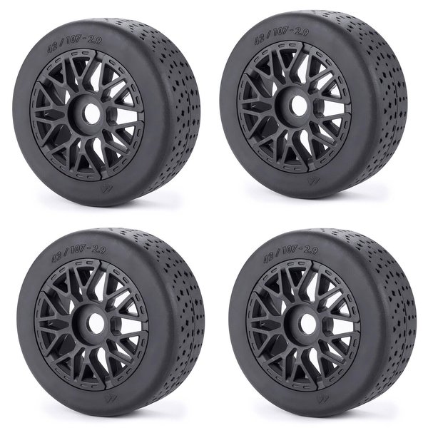 CNszlan 1/7th RC Car Wheel Rims Tires Upgrades for 1/7th RC Car Arrma Limitless F1，4PCS