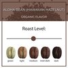 The Bean Organic Coffee Company Aloha Bean (Hawaiian Hazelnut), Medium Roast, Ground Coffee, 16-Ounce Bag, Café molido tostado orgánico