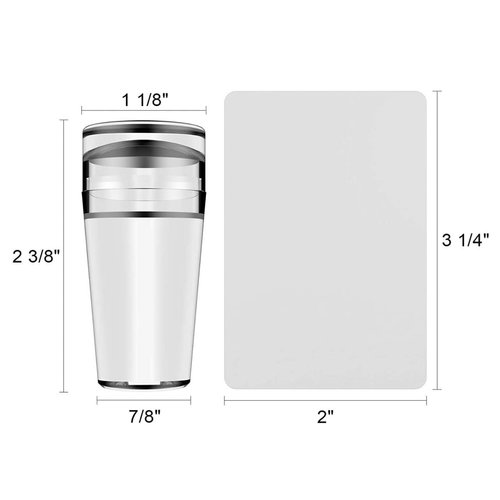 French Nail Stamper - French Tip Nail Tools with Nail Scraper,100-Time Using Silicone Nail Stamper Kit for Gel Nail Polish DIY Nail Art Tools