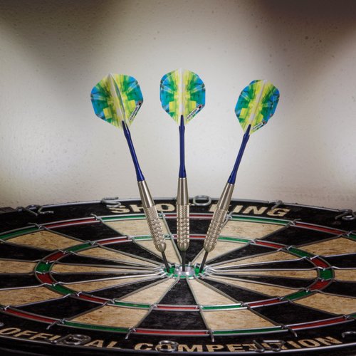 Elkadart unisex adult Elkadart Prism Steel Tip Darts with Storage Travel Case 22 Grams, Silver, 22g US