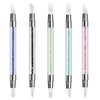 5 Pcs Nail Art Sculpture Pen Dual Tipped Silicone Nail Tool Rhinestone Nail Polish Carving Pen Rubber Tip Nail Brushes
