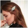 Vacaonio Minimalist Cloth Leaf Hair Barrette Clip Leaves Head Clip Headwear Embroidered Leaf Snap Clip Green Leaf Side Hair Clip Plant Hairclips Decorative Hair Accessories for Women and Girls