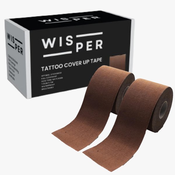 Brown Tattoo Cover Up Tape | Perfectly Sticky & Full Coverage | Brown Skin | 7.5 cm x 4.5 m |Waterproof & Breathable | Ultra Thin, Ideal for Covering Big Tattoos