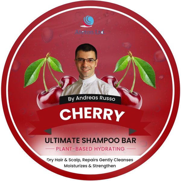 HandMade Solid Shampoo Bar – Natural Shampoo Bar and conditioner For Dry Hair, Hair Nourishment, Prevents Spilt Ends With Plant Based Hydrating SLS Free Shampoo Bar (Cherry)