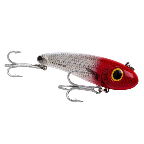 Bomber Lures Mullet Slow-Sinking Twitch, Walking Saltwater Fishing Lure, Excellent for Speckled Trout, Redfish, Stripers and More, 3 1/2", 5/8 oz, Red Head Flash
