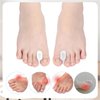 16pcs Gel Toe Separators, Soft Silicone Toe Straighteners Comfortable Toe Spacers Corrector Toe Spacers for Men Women Overlapping, Crooked, Valgus Toes (White)
