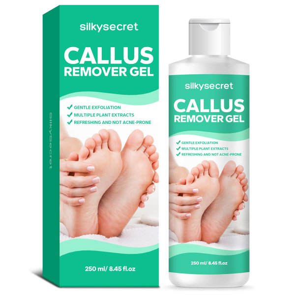 SilkySecret Callus Remover Gel for Feet (8.45 fl.oz), Powerful Formulation Foot Callus Remover, Extra Strength Callus Remover, Callus Remover for Feet Gel, Calloused Feet Remover Gel for Home Use