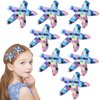 Starfish Hair Clips Laser Glitter Mermaid Hair Clip Glitter Sea Star Hair Barrettes Hair Alligator Clips for Women Girls Beach Birthday Party Cosplay Costume Accessories Gift 8pcs (Royal Blue)