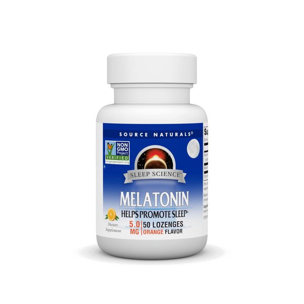 Source Naturals Melatonin 5 mg - 50 Orange Flavored Lozenges