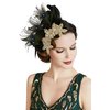 BABEYOND 1920s Flapper Hair Clip 20s Great Gatsby Headpiece 1920s Flapper Gatsby Hair Accessories (Peacock)