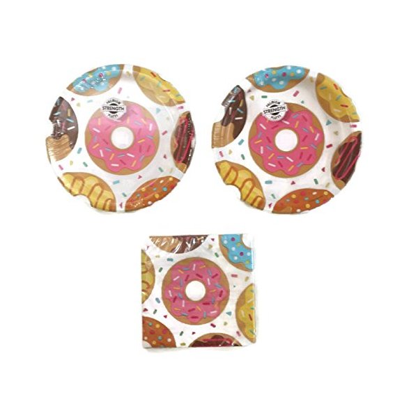 Donut Time Party Plates (16) Napkins (16) Party Bundle