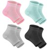 Selizo 4 Pairs Moisturizing Heel Socks for Women, Cracked Heel Socks Gel Heel Socks Callus Remover Socks Open Toe Socks Cracked Foot Toeless Heel Repair Socks for Women Dry Hard Cracked Feet