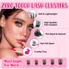 DIY Lash Extension Kit Cluster Lashes Kit with 120 Pcs Lash Clusters Lash Bond Overnighter Remover Eyelash Applicator Beginner DIY Lashes Kit Easy to Use(DIY Lash Kit-Flutter)