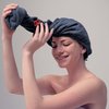 NOLÉ Ultra-Soft Blue Microfiber Hair Towel Wrap - Quick-Dry Hair Turban Towel for Women, Absorbent Hair Drying Towel for Long Hair, Frizz-Reducing Hair Wrap, Small
