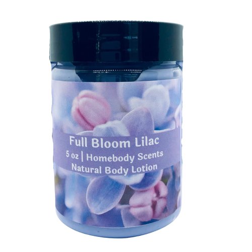 Full Bloom Lilac Body Lotion, Lilac Body Cream, Allergen, Gluten, Sulfate, Phthalate and Cruelty Free, 100% Vegan, Floral Scent, Body Lotion by Homebody Scents (Full Bloom Lilac, 8 oz)