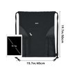 WANDF Drawstring Backpack Sports Gym Sackpack with Mesh Pockets Water Resistant String Bag for Women Men(Black)
