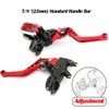 LisylineAuto Motorcycle 7/8" 22mm Handlebar Brake Master Cylinder Clutch Lever Left & Right Set Compatible with Harley Honda Kawasaki Suzuki Yamaha Red