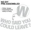 BEISHIDA Silver Who Said You Could Leave Banner,Pre-Strung Glitter retirement party decorations,going away party Sign Garland, Farewell Party Supplies, graduation banner (No DIY）