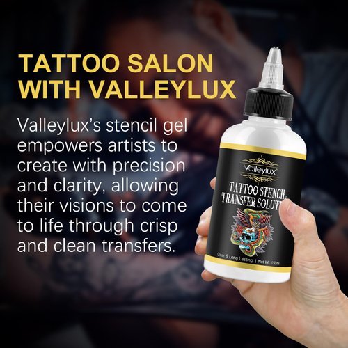 Tattoo Stencil Transfer Gel Solution, Professional Tattoo Stencil Stuff 150ml, Vegan-Friendly Stencil Gel, Fast-Drying and Long-Lasting, Clean and Easy Application, Temporary Supplies