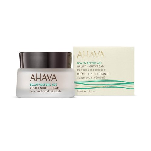 AHAVA Uplift Night Cream - Rich, Melting Night Cream to Lift, Firm & Tighten Skin, Anti-Aging Effect by Reducing Deep Wrinkles, Enriched with Exclusive Osmoter, Tripeptide 38 & Shea Butter, 1.7 Fl.Oz