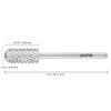Pana 3/32" Small Smooth Top Nail Carbide Bit - Silver Color (Grit: 2X Coarse - XXC) for Electric Dremel Drill Machine