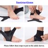 Ankle Support Brace, Adjustable Ankle Strain Protector Strap, Against Sprains Arthritis Compression Wrap Stabilizer, Pain Relief Foot Sleeve for Basketball Sport Injuries Recovery, 1 Pair (Black, L new)
