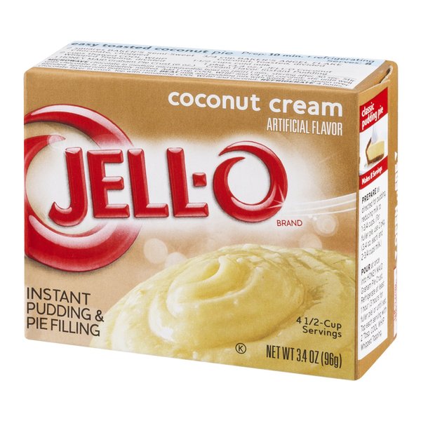 Jell-O Coconut Cream, Instant Pudding & Pie Filling, 3.4 oz