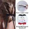 6PCS Long Tail Design Bowknot Barrettes with Tassel Ribbon and Solid Metal Claw Clip, Perfect Hair Accessories for Women and Girls (Black White Beige Pink Blue Wine Red)