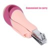 Light Zoom Nail Clipper, Stainless Steel Fingernail & Toenail Clippers with Magnifying Glass for Baby Elderly, Portable Lightweight Zoom Manicure Clipper (Pink+rose red)