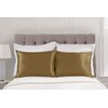 ShopBedding Luxury Satin Pillowcase for Hair – Standard Satin Pillowcase with Zipper, Gold (Pillowcase Set of 2) – Blissford