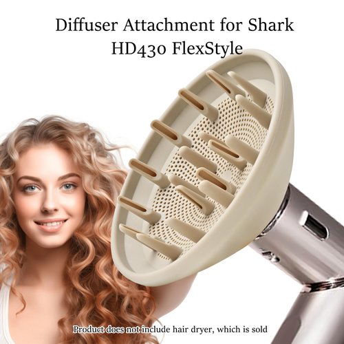 Hair Diffuser Compatible with Shark diffuser attachment HD430 Flex Style Curl-Defining Diffuser, Styling Tool for All Hair Types Including Wavy,Curly,and Coily Hair,Enhance Natural Curls