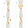 SWTOOL 2-Pack Curtain Holdbacks Curtains Tiebacks Home Decorative Window Drape Twist TieBacks Random Modelling Curtain Holdbacks (Gold)