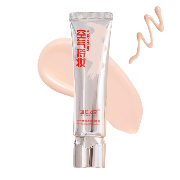 BLUE LOVE Liquid Foundation Makeup Full Coverage, Tinted Moisturizer Face Makeup for Combination&Oily Skin, Waterproof Makeup Concealer, BB Cream Foundation for Mature Skin (Natural)
