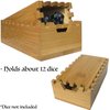 Bamboo Dice Tower | Special Edition Wooden Rolling Case | Perfect for DM's, Mini Games, RPG Players, DND, Dungeons and Dragons | Foldable Handcrafted Wood Die Roller Castle | Collapsible Dice Chest
