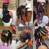 Kids Ponytail Hair Extension Braid Girls Braided Ponytail Hair Extension Clip On Go For Girls Beads,Black Hair Band & Bow Included,Detachable and Reusable (white)