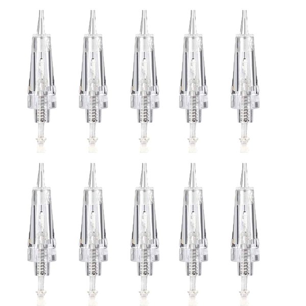 10 PCS M Permanent Makeup Needle for Cordless Tattoo Machine - Ombre Powder Brows Microblading Shading Eyeliner Lip Tattoo Permanent Make Up (1RL/1R/1P)
