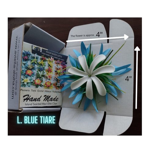 Hand Made Tahitian Tiare Luau Flower Accessories Moana Hair Clip Hawaiian Flowers for Hair Tropical Hair comb for Brides Beach Wedding Flower Headband for Women w/Alopecia by Urban-n-Island