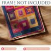 (Unframed) (8x10 Inch) Satin Wall Art Print Of Expressionism Quilting Poster Art featuring a vibrant quilted wall hanging with geometric patterns - 1970s - Eco-Friendly Poster, Custom Decor for Home,
