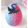 Fantasy Dragon Cake Topper Dragon Eggs Cake Decor Blue Black Balls Cake Decor for Baby Shower Birthday Wedding Party Supplies