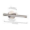 JUSHENG Modern Bathroom Vanity Light Fixtures Brushed Nickel Indoor LED Wall Sconce Lamps Over Mirror Lighting 16.54" Inch Cool White 6000K 7W 110V AC