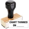 Insurance Stamp - Premium Wood Handle Chart Thinned on Rubber Stamp, 1/2 x 1-1/2 - Ideal for Health Information Technicians - Durable, Easy-to-Use for Efficient Document Marking, Easy to Use