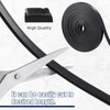 134 Inches Flexible Magnetic Strip Insert Shower Door Magnetic Strip Replacement Long Magnet Roll for Crafts for Framed Semi Framed Swinging Glass Shower Doors, Black (1 Roll)